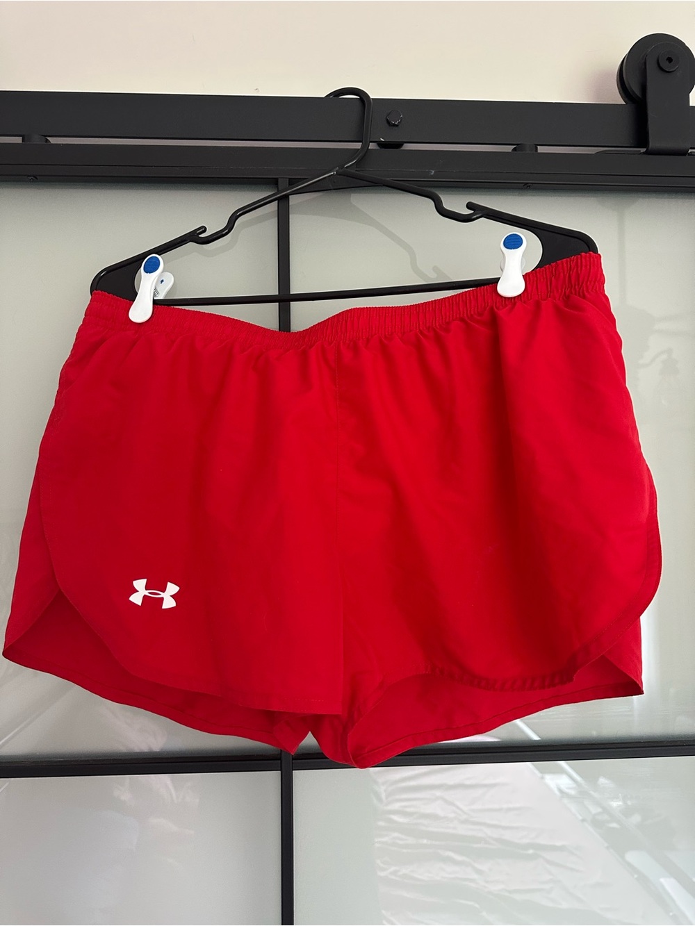 Under Armour Women’s Fly-By Running Shorts - Solid Red - Size Large